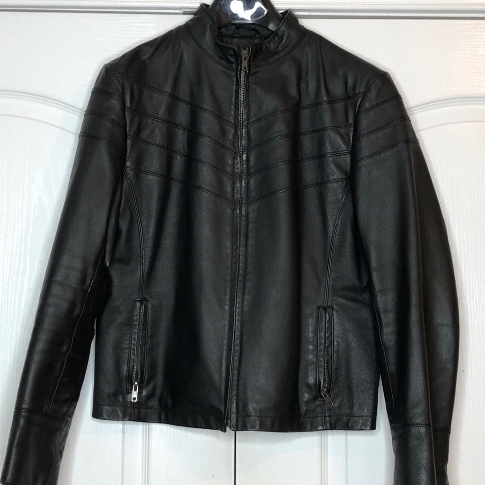 Black Leather Biker Jacket